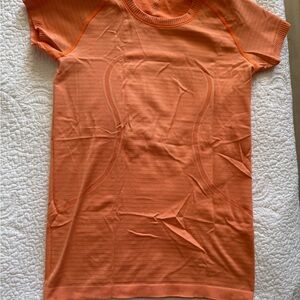 lululemon athletica Orange Short Sleeve Tee